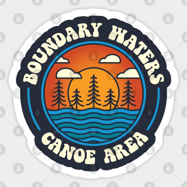 Boundary Waters Canoe Area BWCA Minnestoa Sticker by Huhnerdieb Apparel